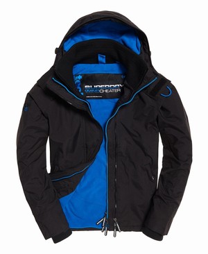 Superdry Pop Cipzár Hooded Arctic SD-Windcheater Férfi Kabát Fekete | JEZMX3291